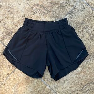 Lululemon size 0 black hotty hot shorts